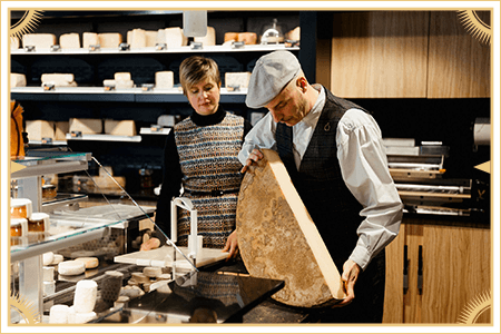 Renaud et Cécile Baudart-Lhéritier à la Fromagerie de Sarzeau